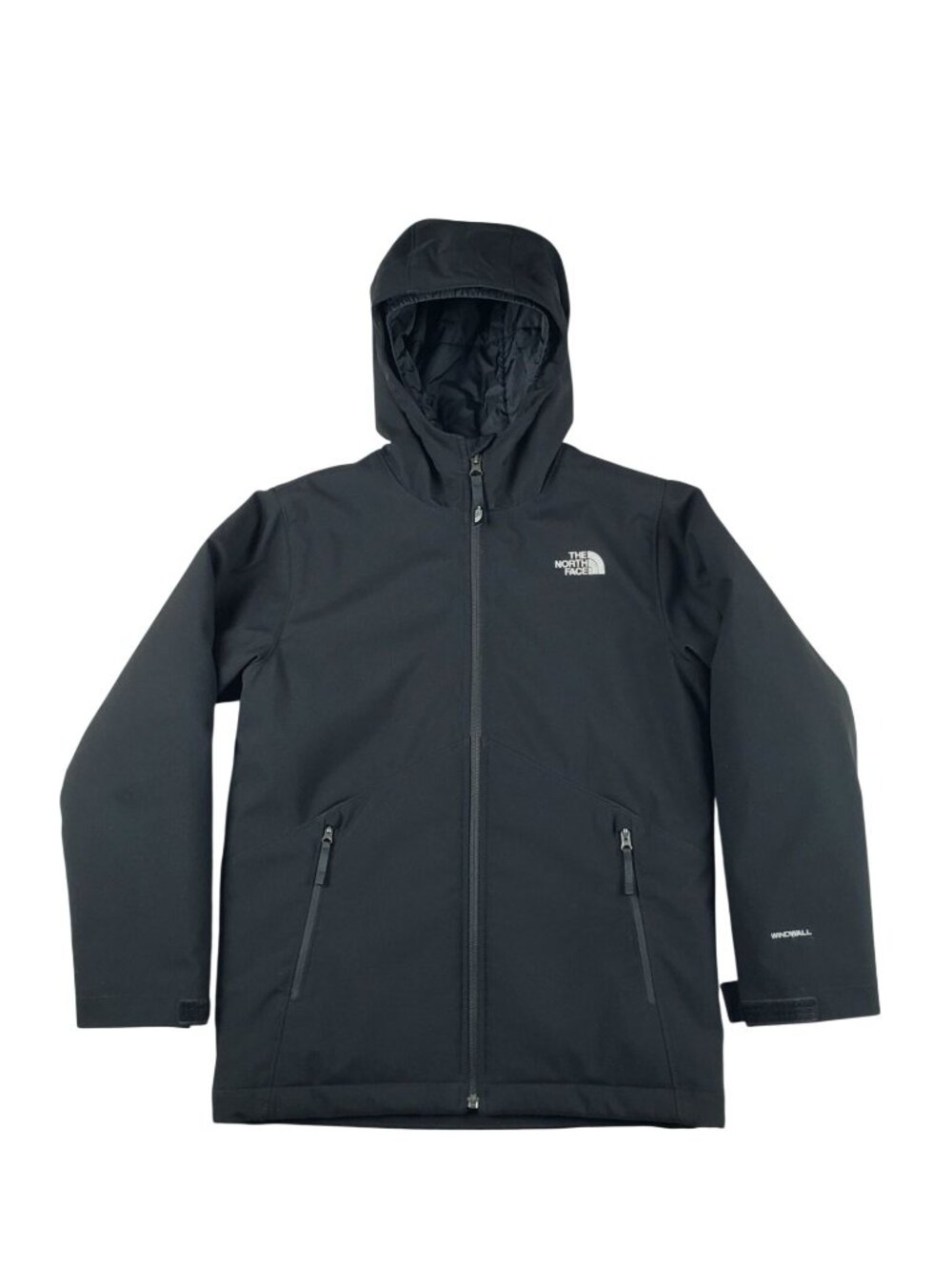 The North Face Boy's Wind Wall Jacket Black Size Youth Medium Hooded Windproof